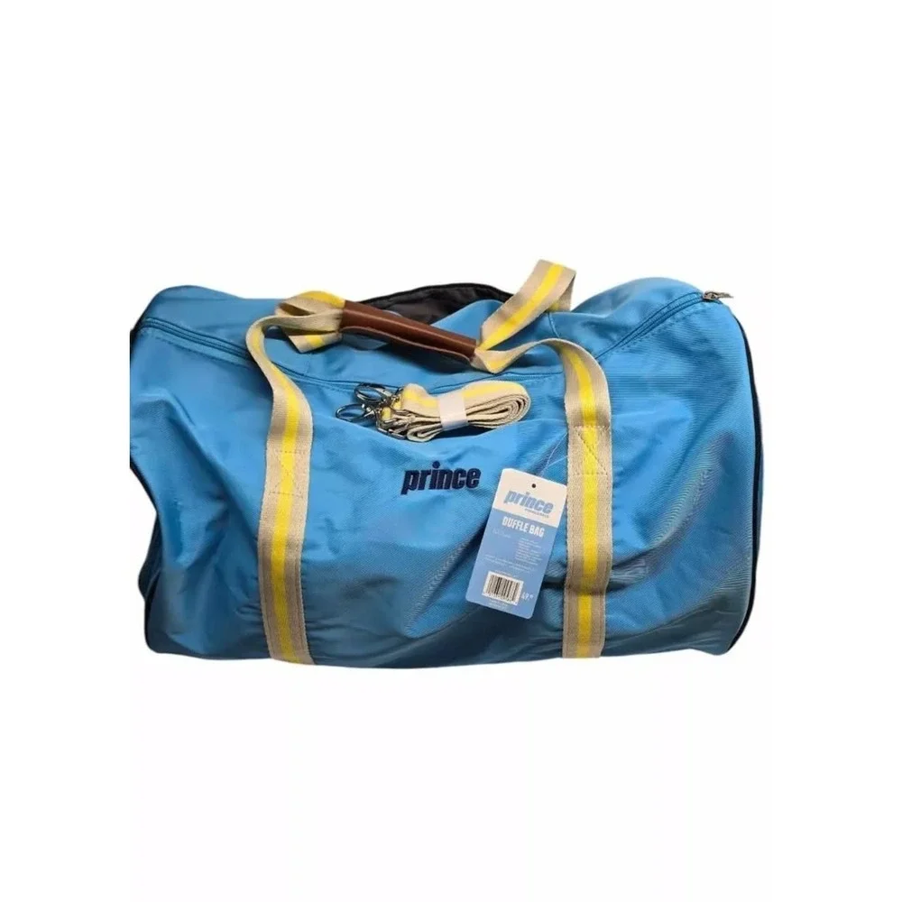 Prince Tennis Duffle Bag Light Blue Trim Travel Gym Sport Carry On NO STRAPS